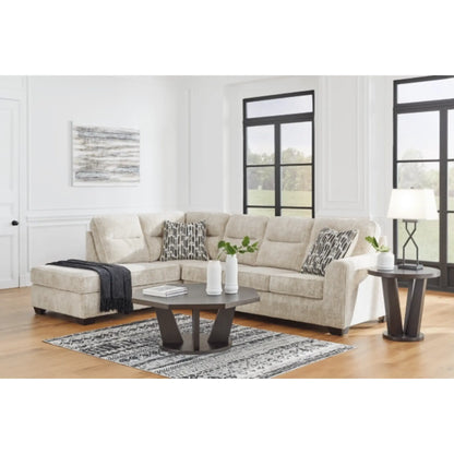 Lonoke-Parchment 2-Piece Sectional with Chaise By Ashley