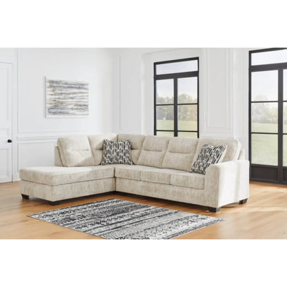Lonoke-Parchment 2-Piece Sectional with Chaise By Ashley