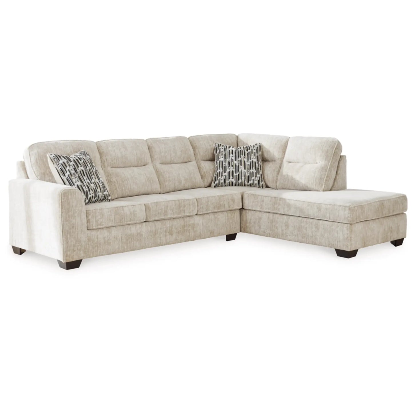 Lonoke-Parchment 2-Piece Sectional with Chaise By Ashley