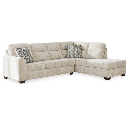 Lonoke-Parchment 2-Piece Sectional with Chaise By Ashley