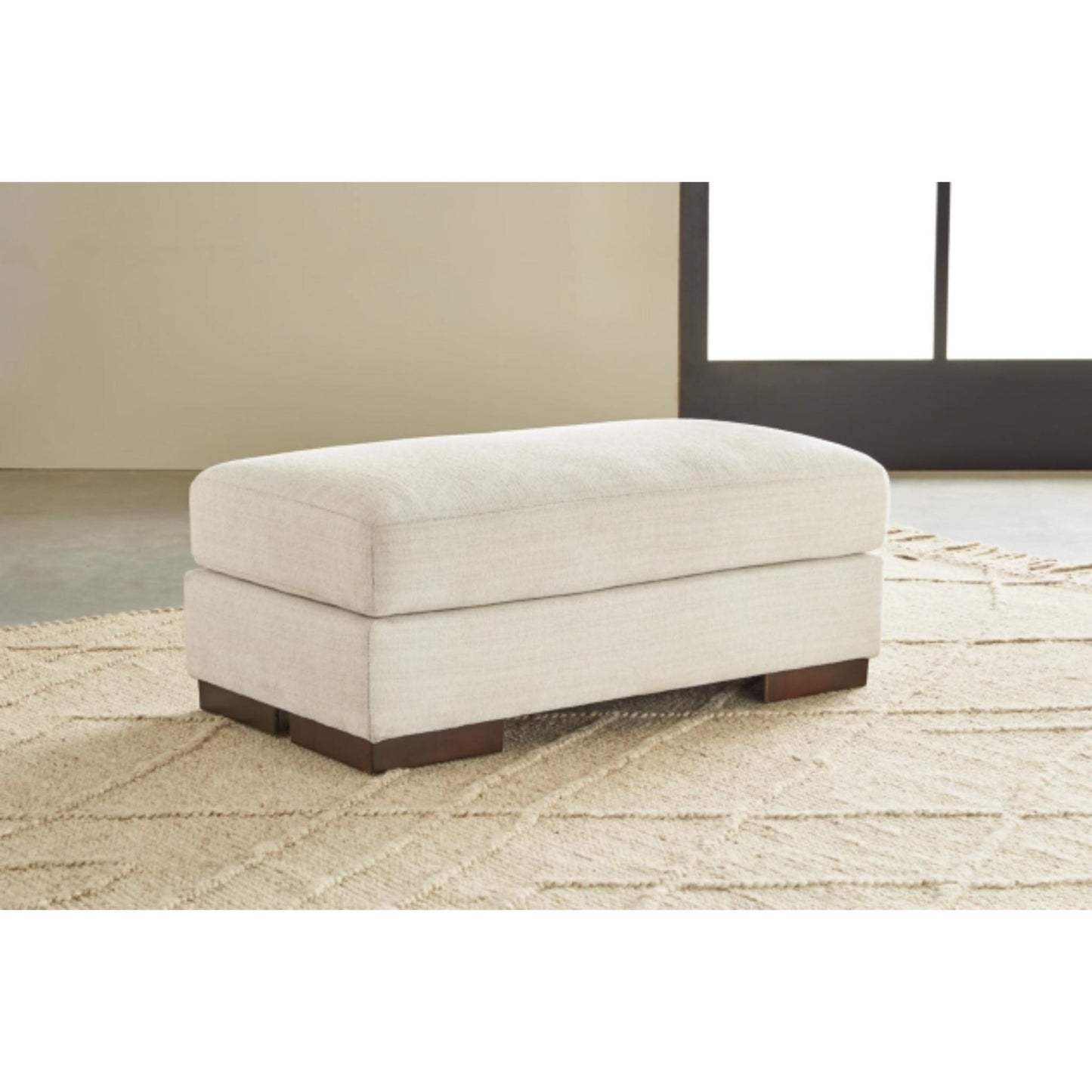 Maggie Ottoman - Birch / Flax
