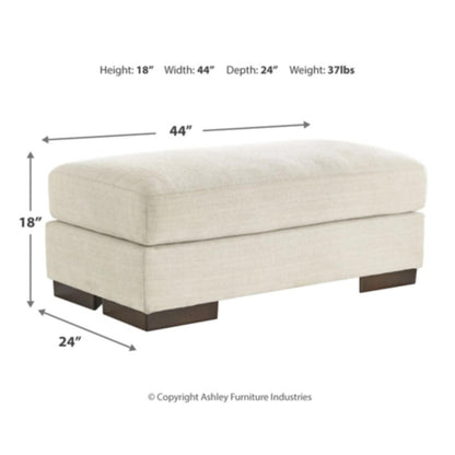 Maggie Ottoman - Birch / Flax