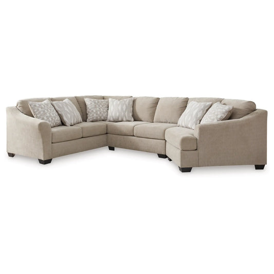 Brogan Bay 3-Piece Sectional with Cuddler - Cork