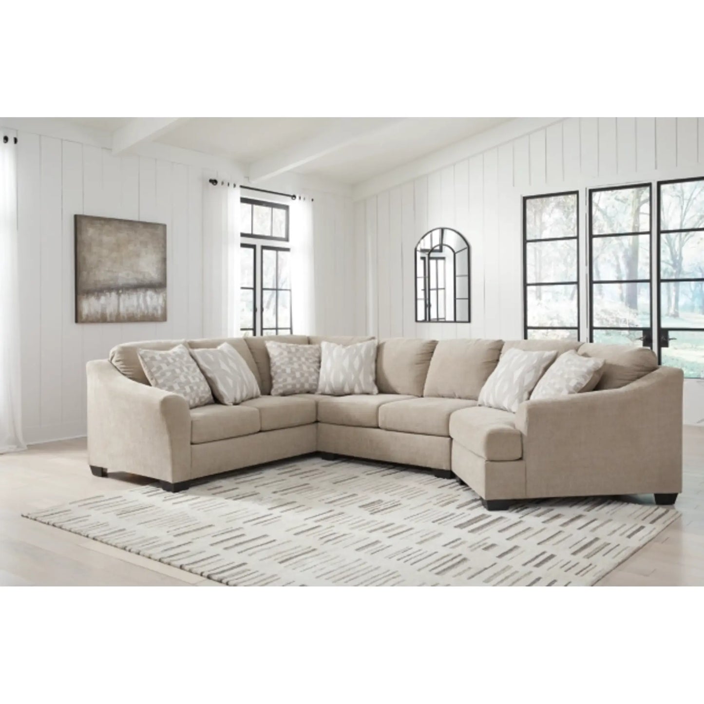 Brogan Bay 3-Piece Sectional with Cuddler - Cork