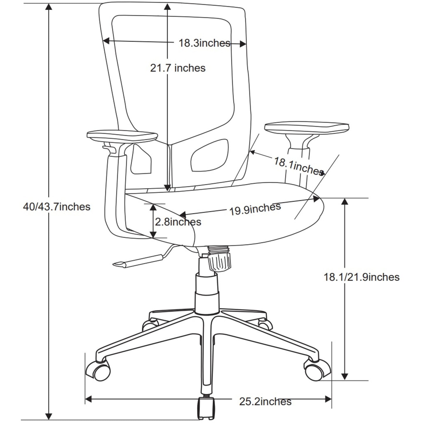 OFFICE CHAIR B- 2919