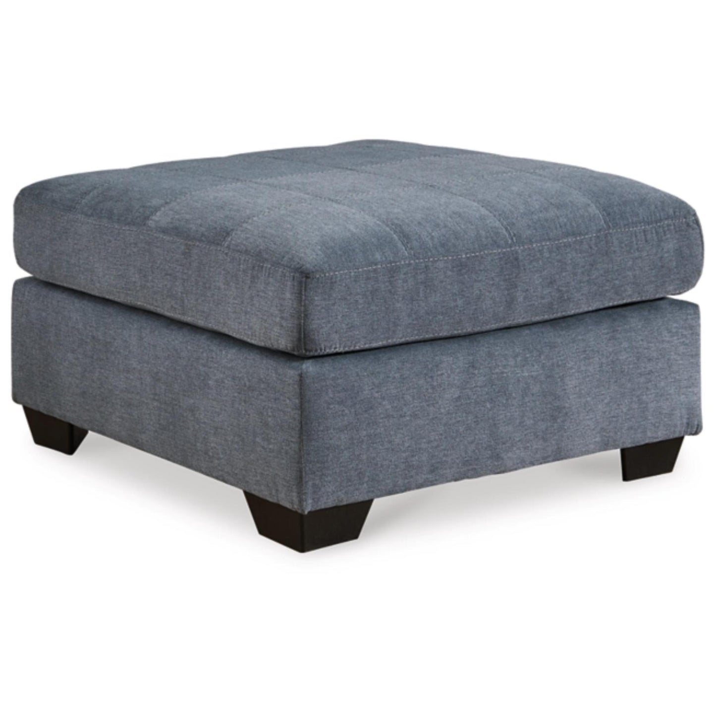 Marleton Oversized Accent Ottoman - Grey / Denim