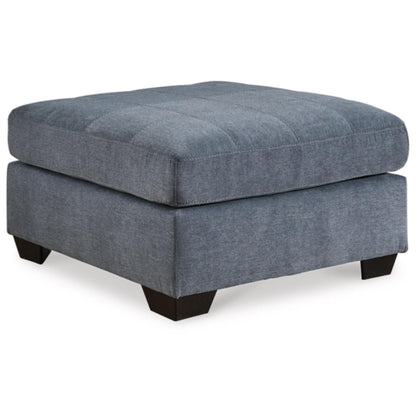 Marleton Oversized Accent Ottoman - Grey / Denim