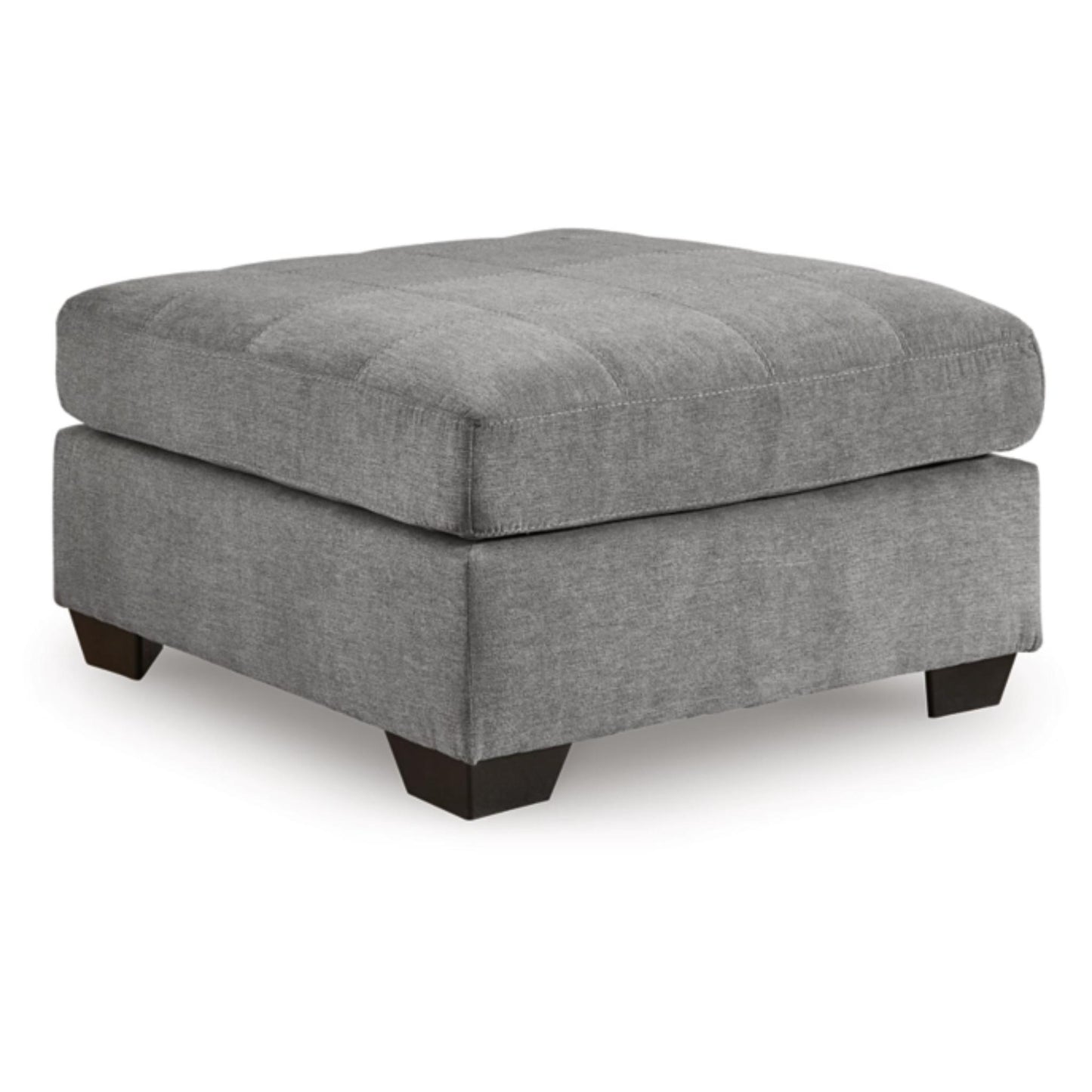 Marleton Oversized Accent Ottoman - Grey / Denim