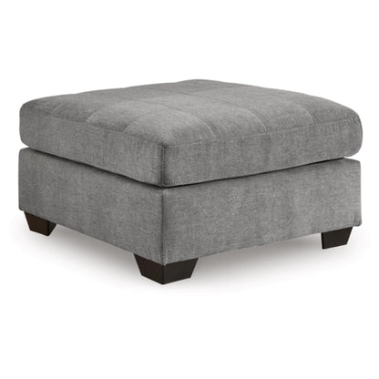 Marleton Oversized Accent Ottoman - Grey / Denim