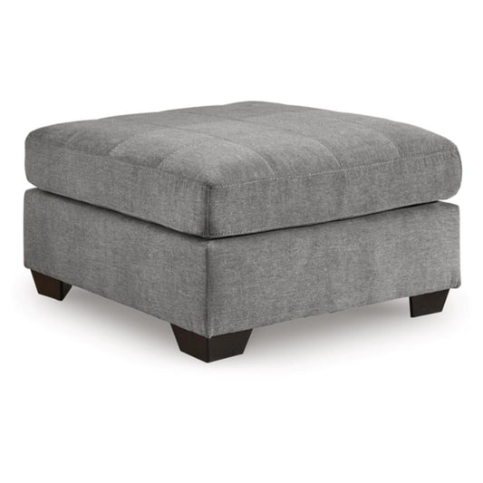 Marleton Oversized Accent Ottoman - Grey / Denim