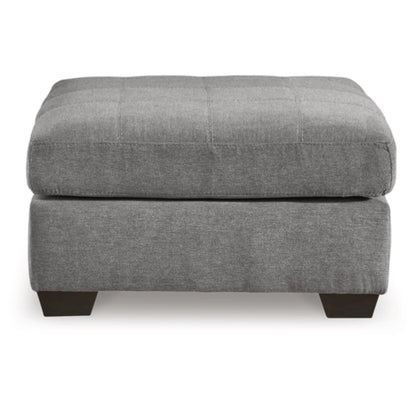 Marleton Oversized Accent Ottoman - Grey / Denim