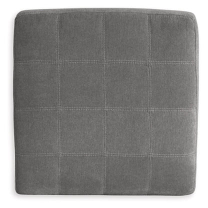 Marleton Oversized Accent Ottoman - Grey / Denim