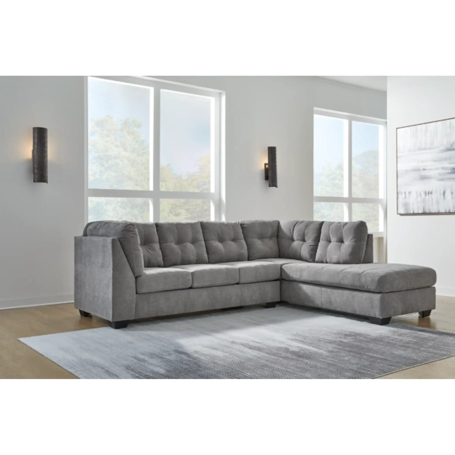 Grey Marleton 2-Piece Sectional By Ashley