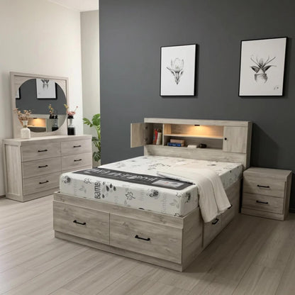TrueNorth Custom Double/ Queen 6pc Storage Bedroom Set – Canadian Made