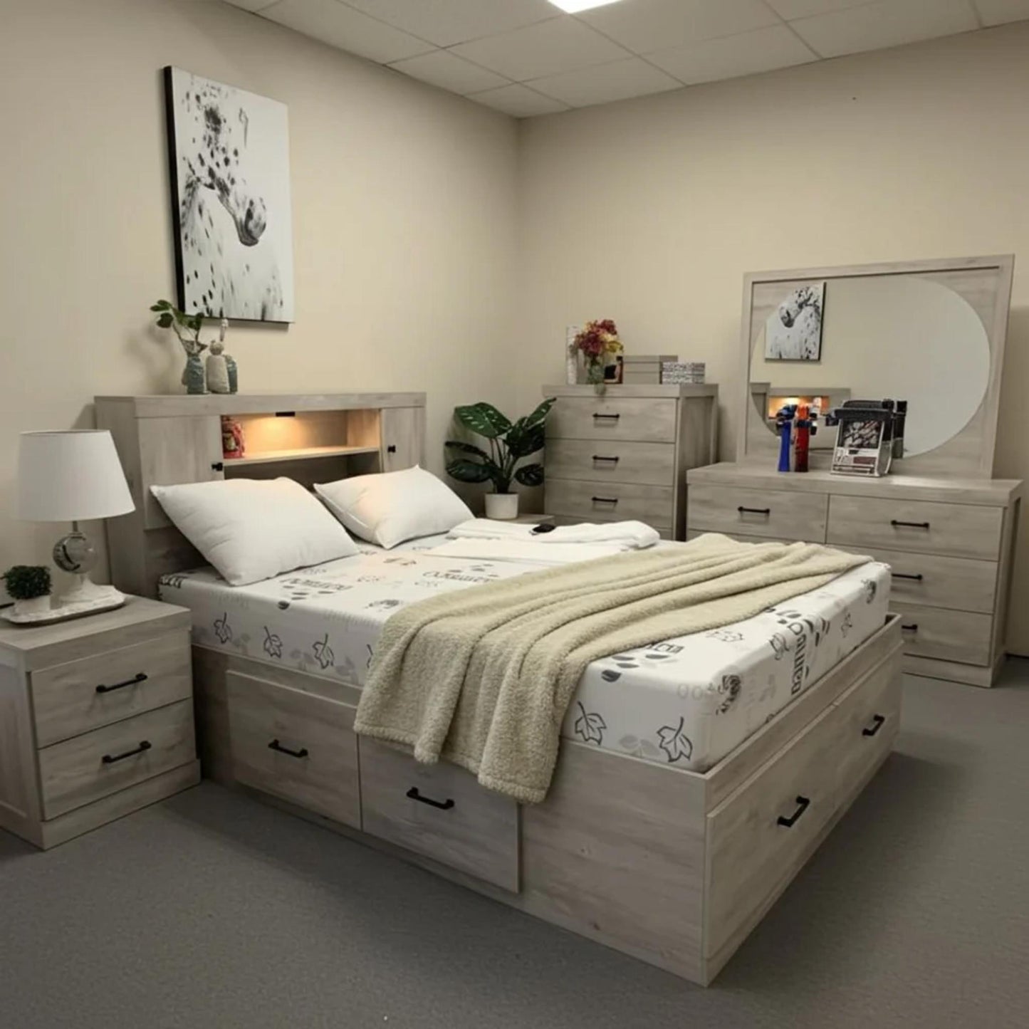 TrueNorth Custom Double/ Queen 6pc Storage Bedroom Set – Canadian Made