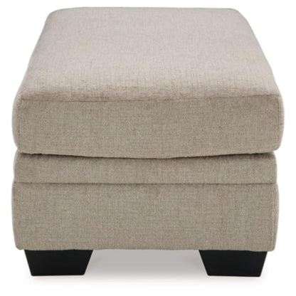 Stonemeade Ottoman - Taupe / Nutmeg
