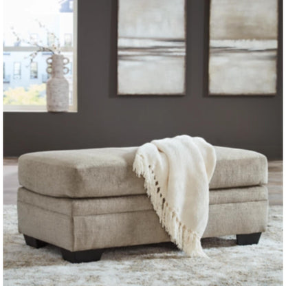 Stonemeade Ottoman - Taupe / Nutmeg