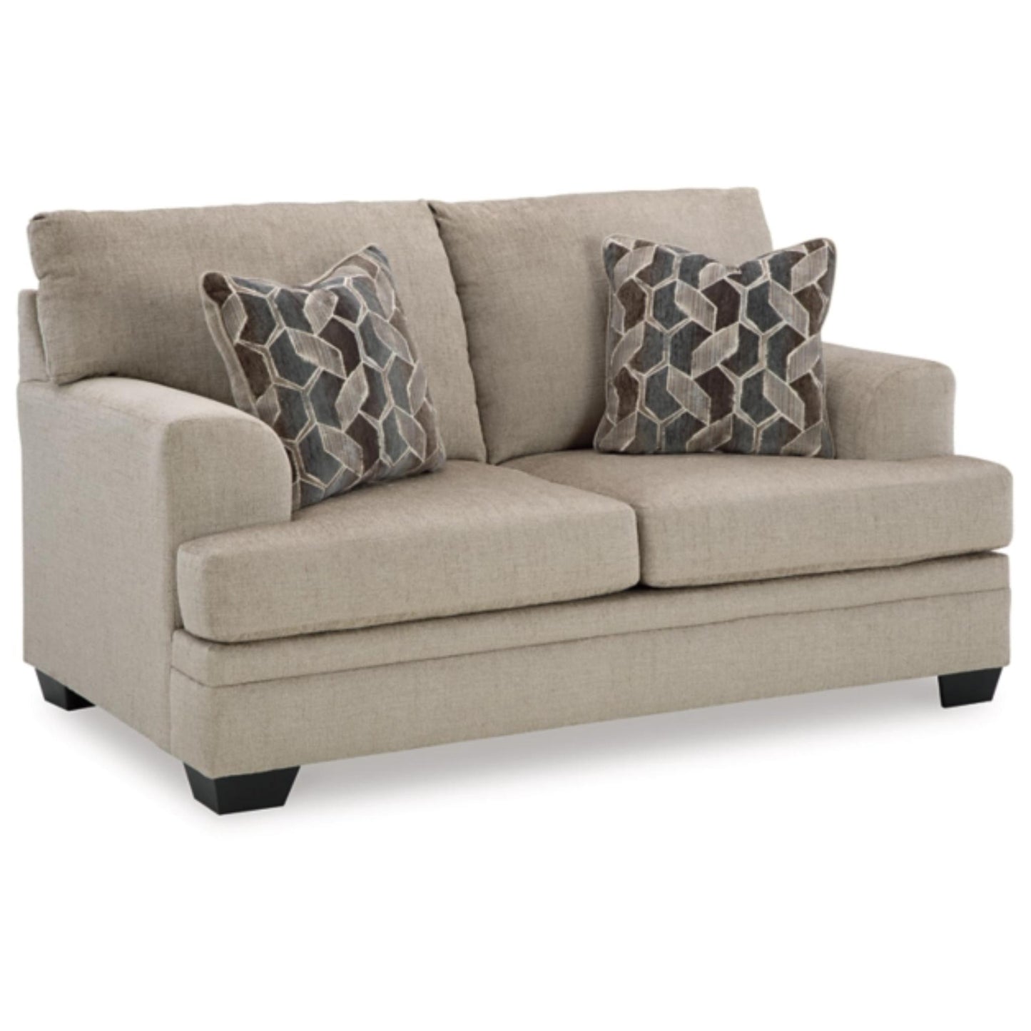 Stonemeade Loveseat - Taupe / Nutmeg