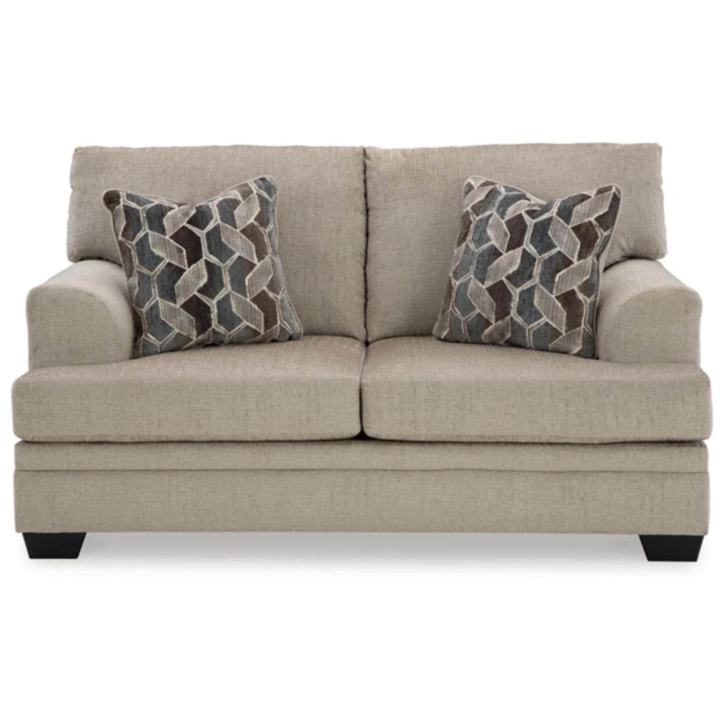 Stonemeade Loveseat - Taupe / Nutmeg