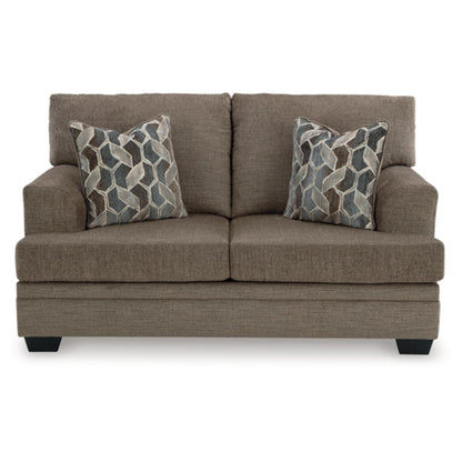 Stonemeade Loveseat - Taupe / Nutmeg
