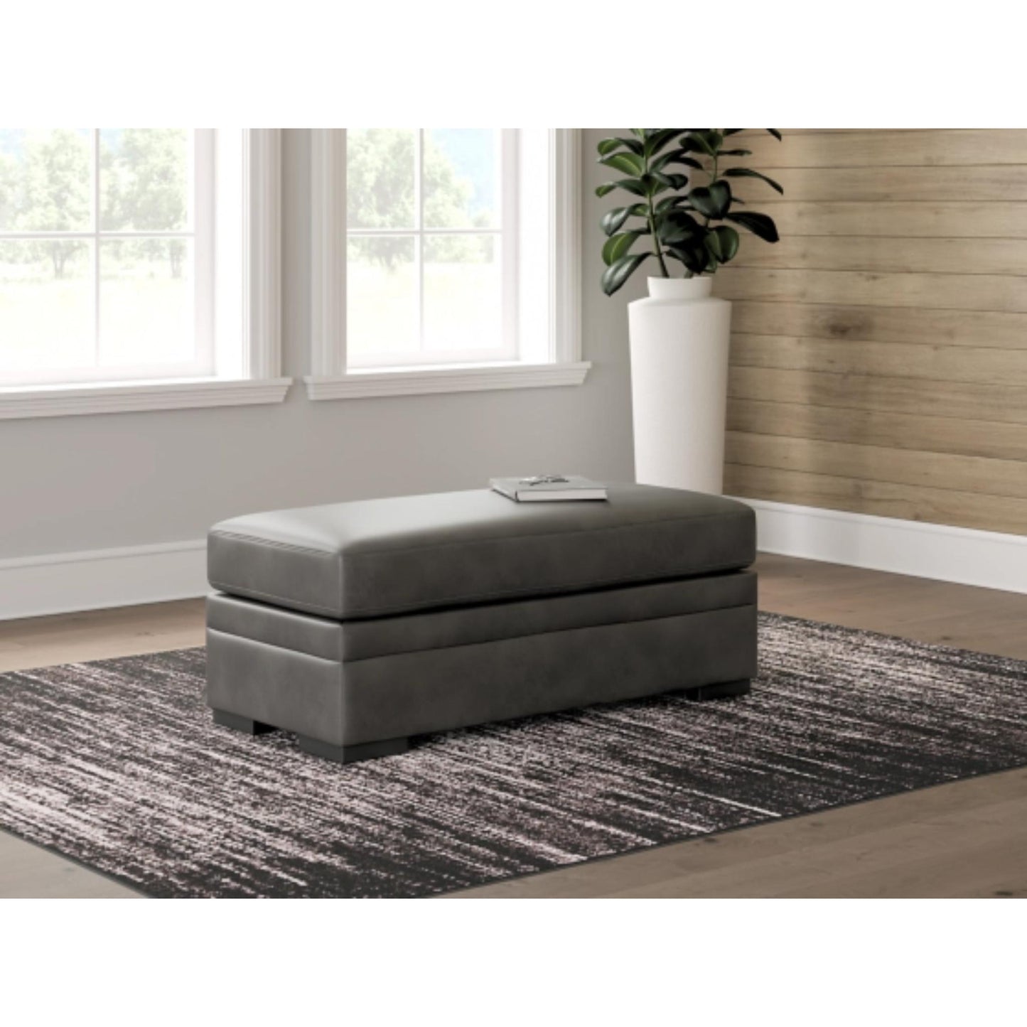 Lofton-Pike Oversized Accent Ottoman - Shadow