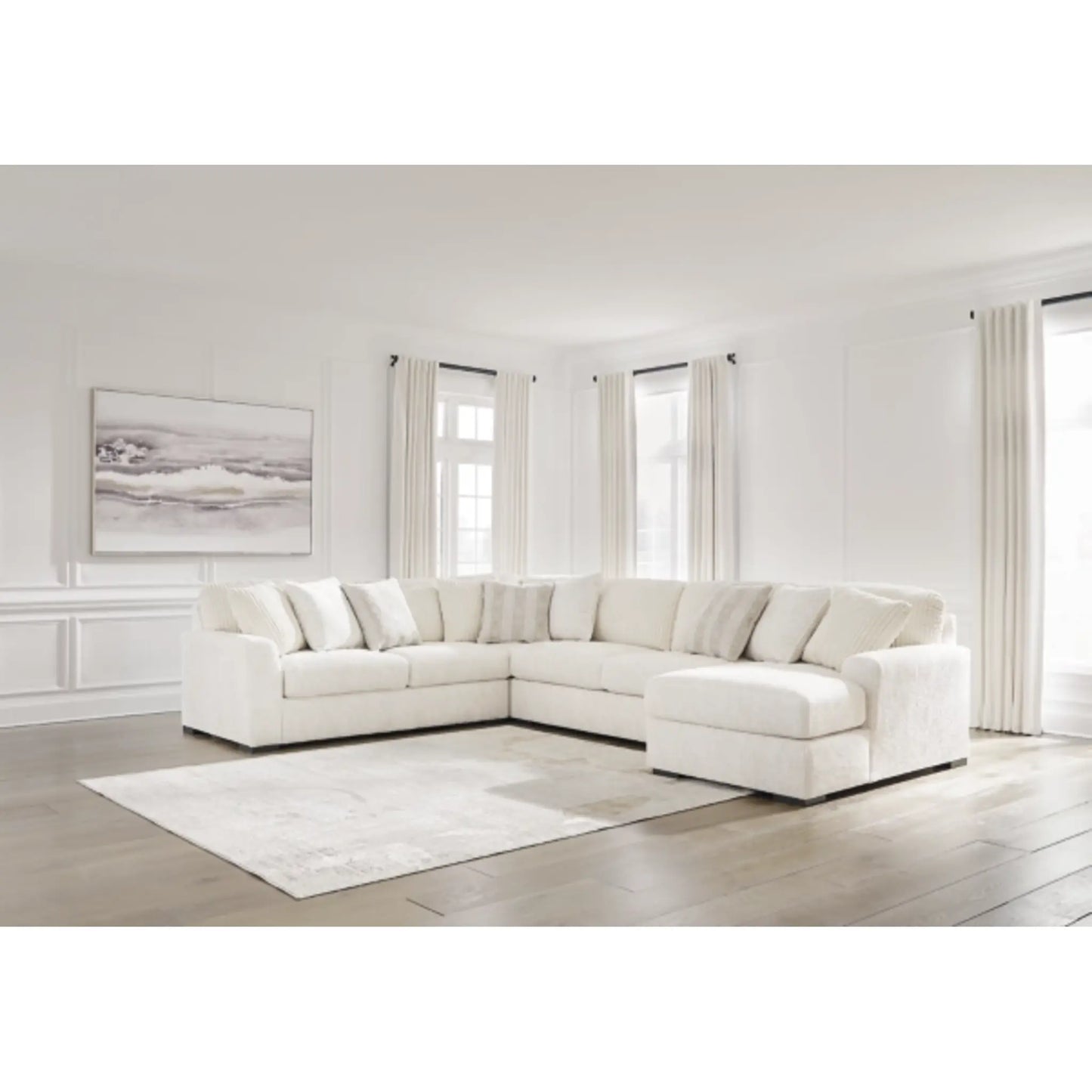 Chessington 4-Piece Sectional with Chaise - Ivory