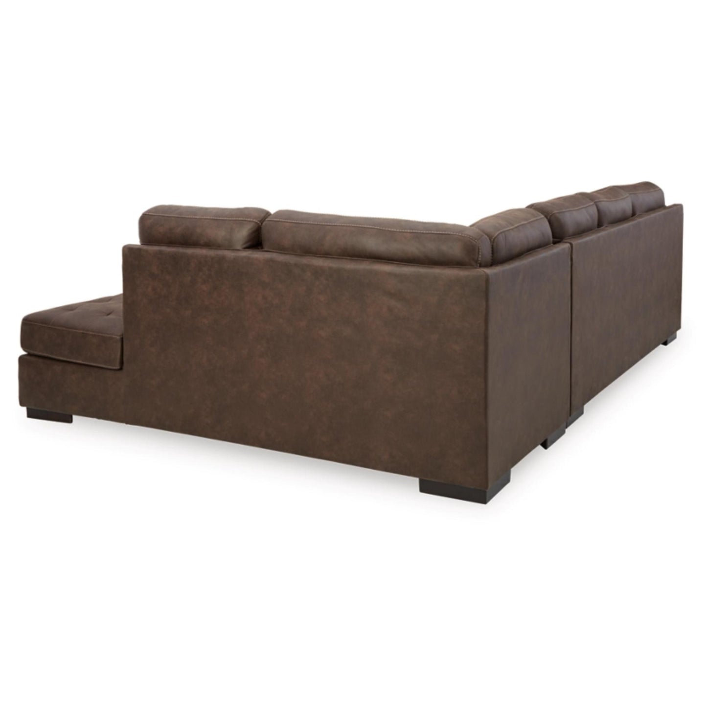 Maderla Walnut 2-Piece Sectional with Chaise