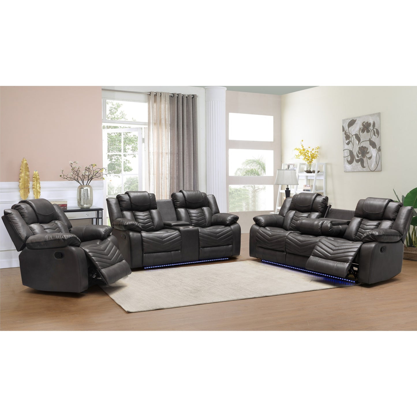 Roger 3Pc Manual Recliner Set