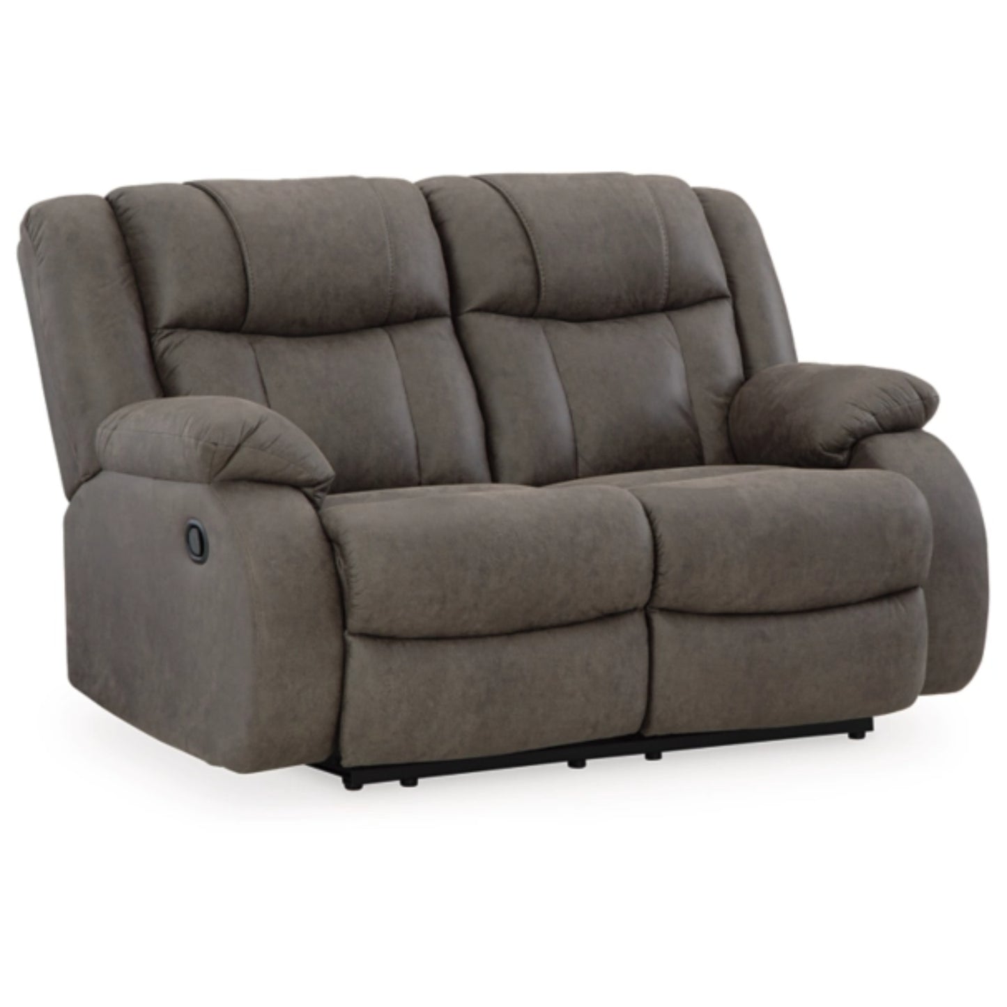 First Base Manual Reclining Loveseat - Gunmetal