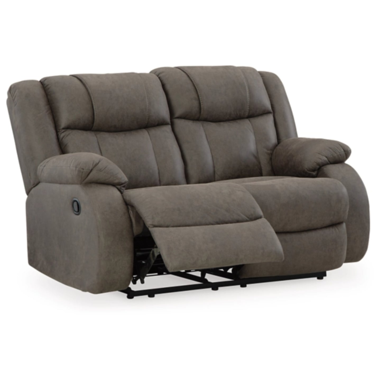 First Base Manual Reclining Loveseat - Gunmetal