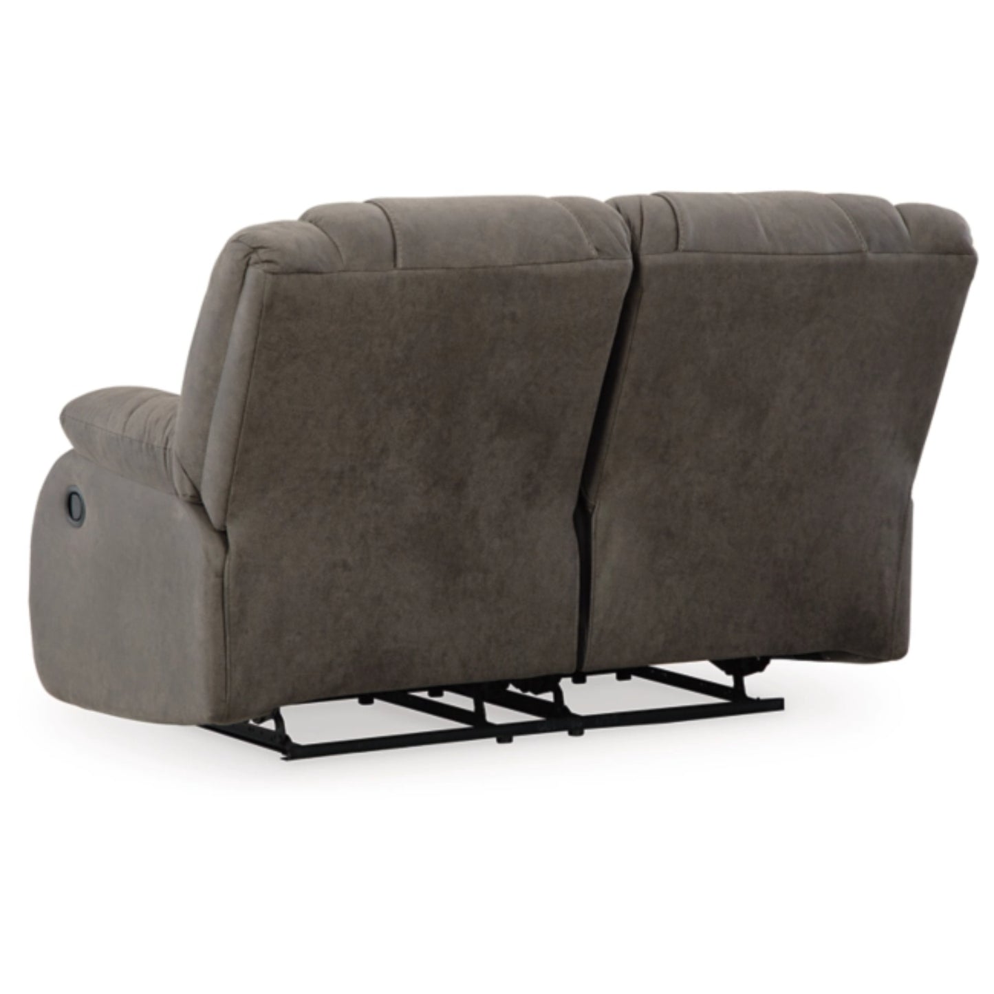 First Base Manual Reclining Loveseat - Gunmetal