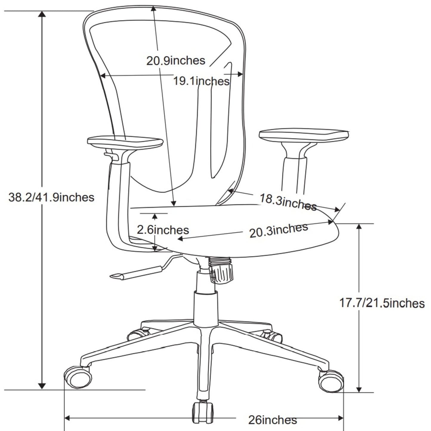 OFFICE CHAIR B- 2808