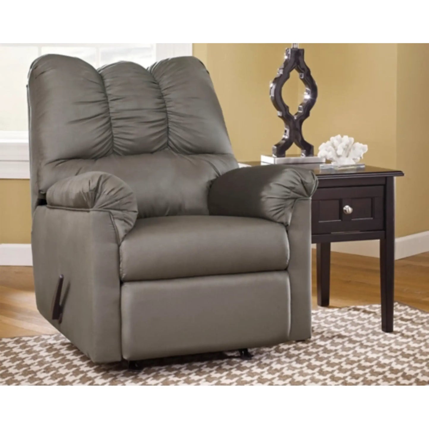 Darcy Rocker Recliner - Cobblestone / Black / Blue
