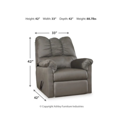 Darcy Rocker Recliner - Cobblestone / Black / Blue