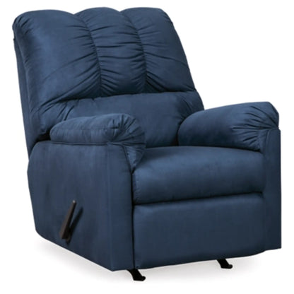Darcy Rocker Recliner - Cobblestone / Black / Blue
