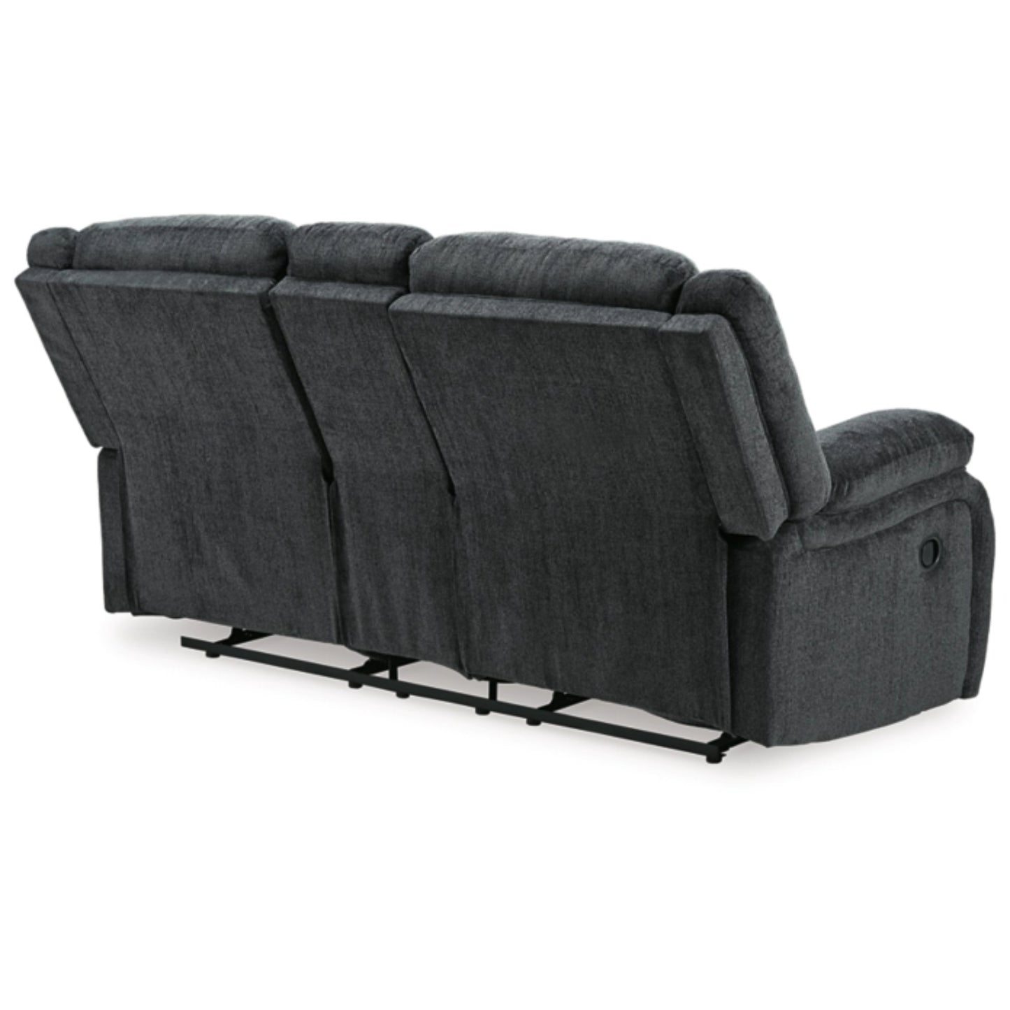 Draycoll Manual Rec Loveseat w/Console - Slate