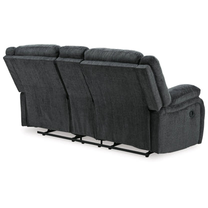 Draycoll Manual Rec Loveseat w/Console - Slate