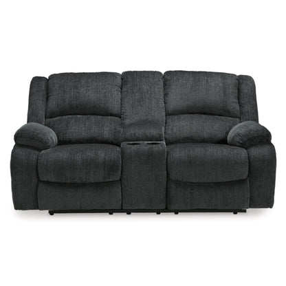 Draycoll DBL REC Power Loveseat w/Console - Slate