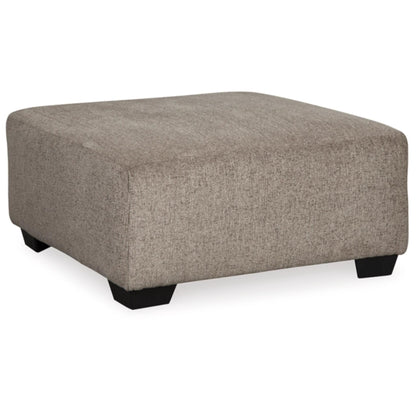 Ballinasloe Oversized Accent Ottoman - Smoke / Platinum