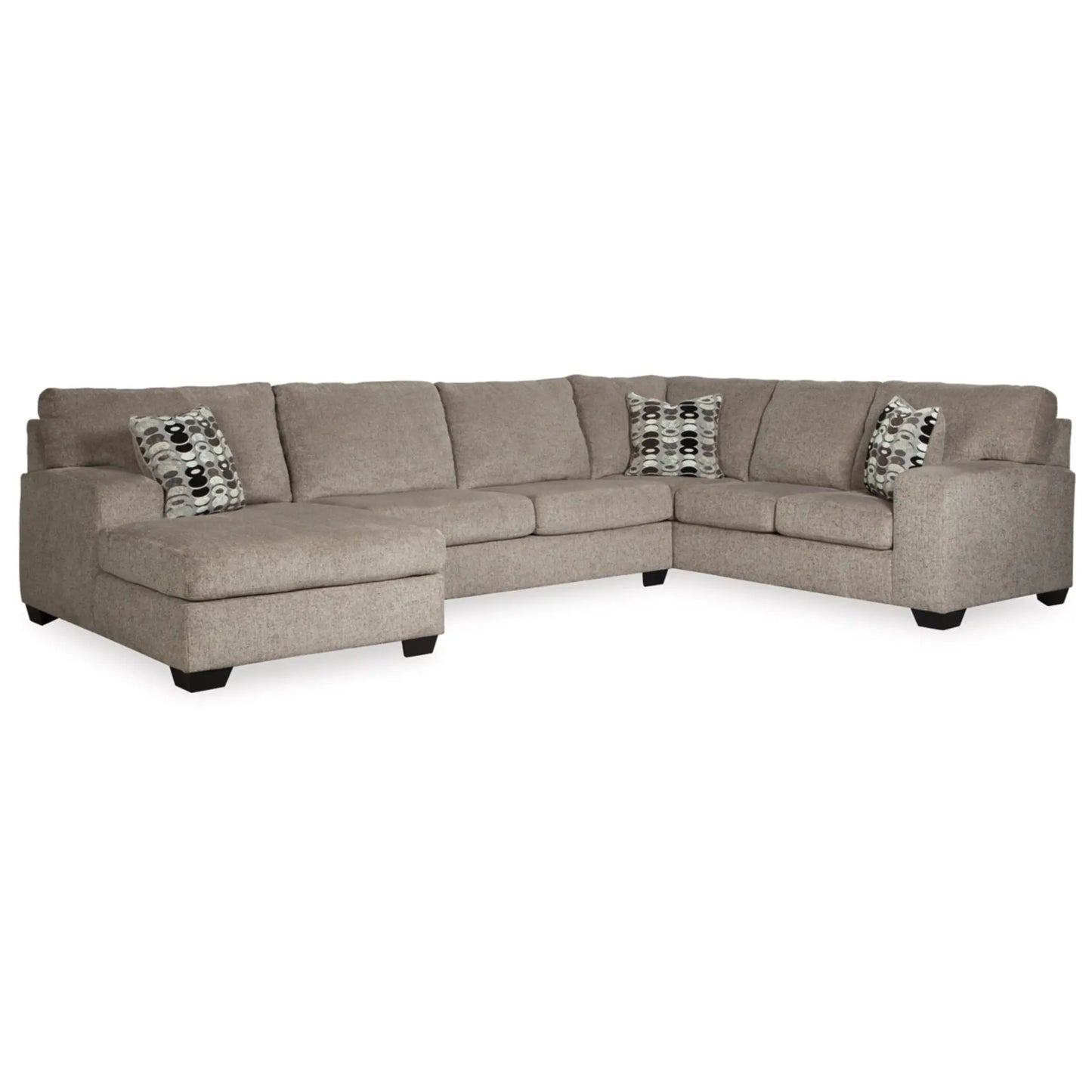 Ballinasloe 3-Piece Sectional By Ashley - Smoke / Platinum
