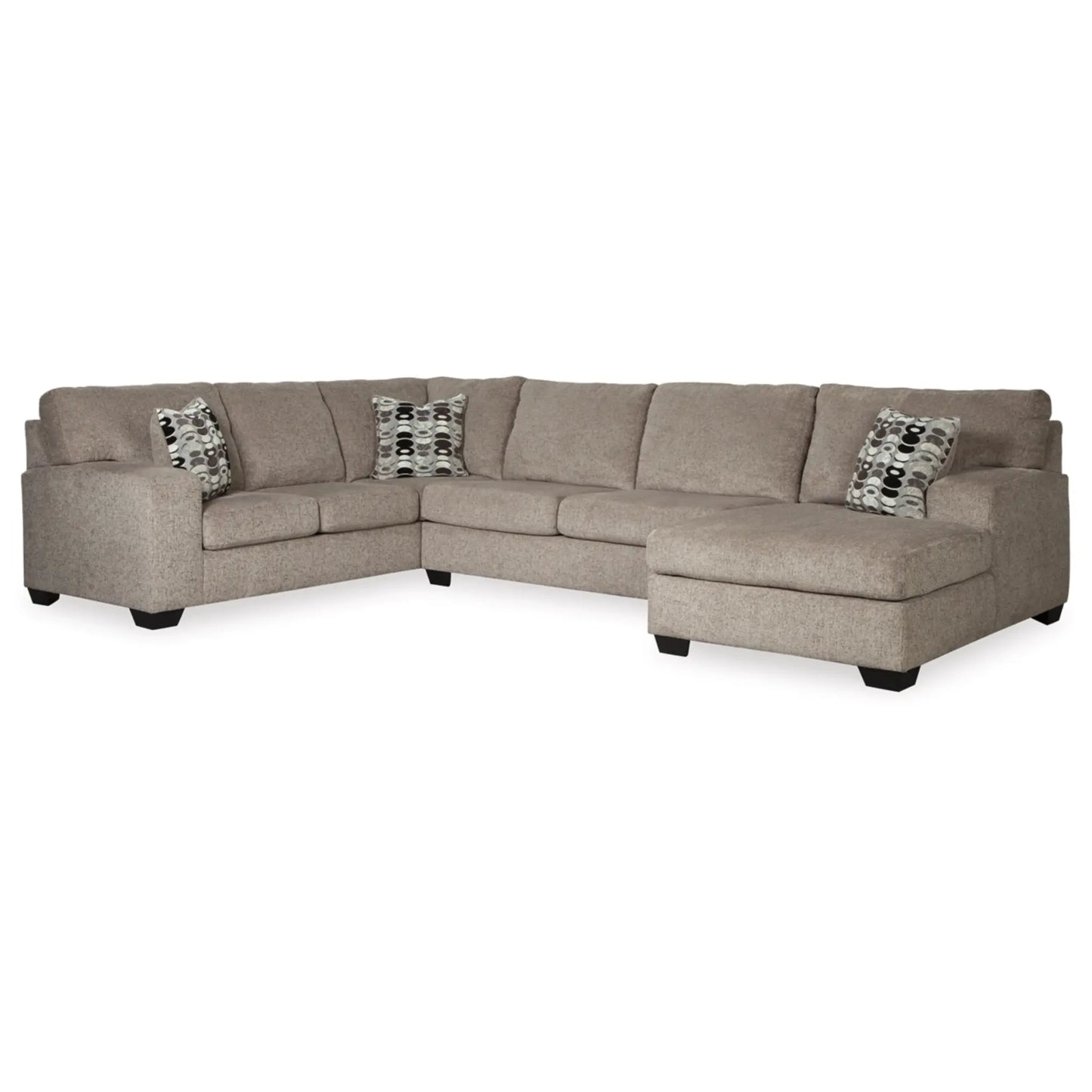 Ballinasloe 3-Piece Sectional By Ashley - Smoke / Platinum