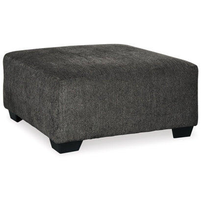 Ballinasloe Oversized Accent Ottoman - Smoke / Platinum