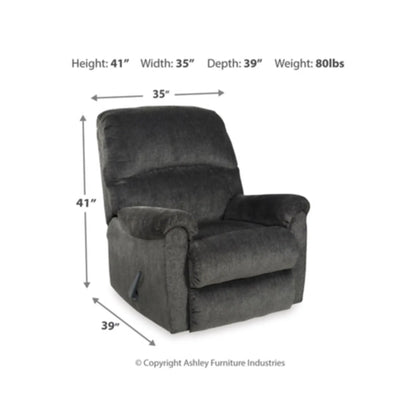 Ballinasloe Rocker Recliner - Smoke