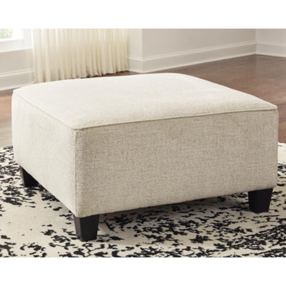 Abinger Oversized Accent Ottoman - Natural / Smoke