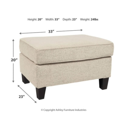Abinger Ottoman - Natural / Smoke
