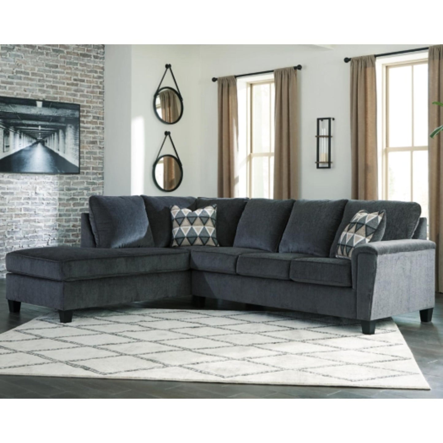 Abinger Smoke 2-Piece Sectional with Chaise