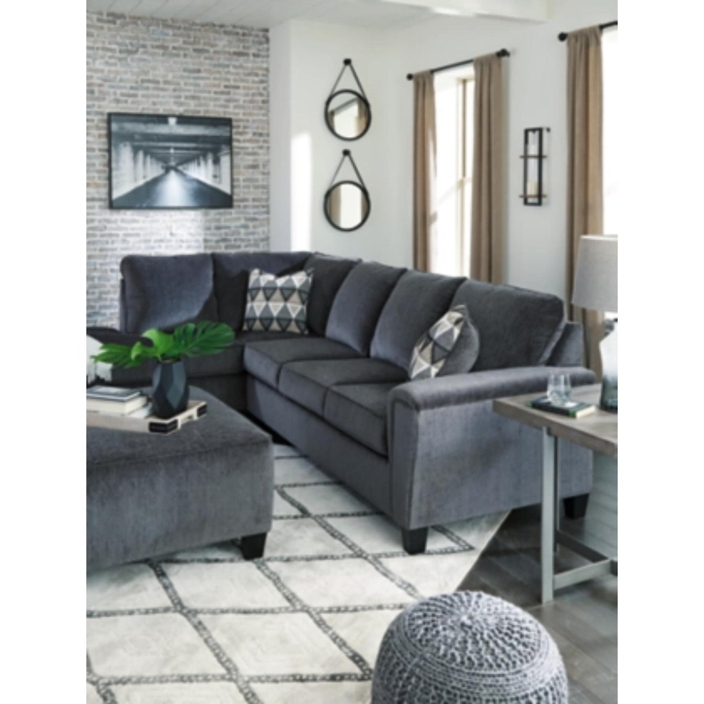 Abinger Smoke 2-Piece Sectional with Chaise