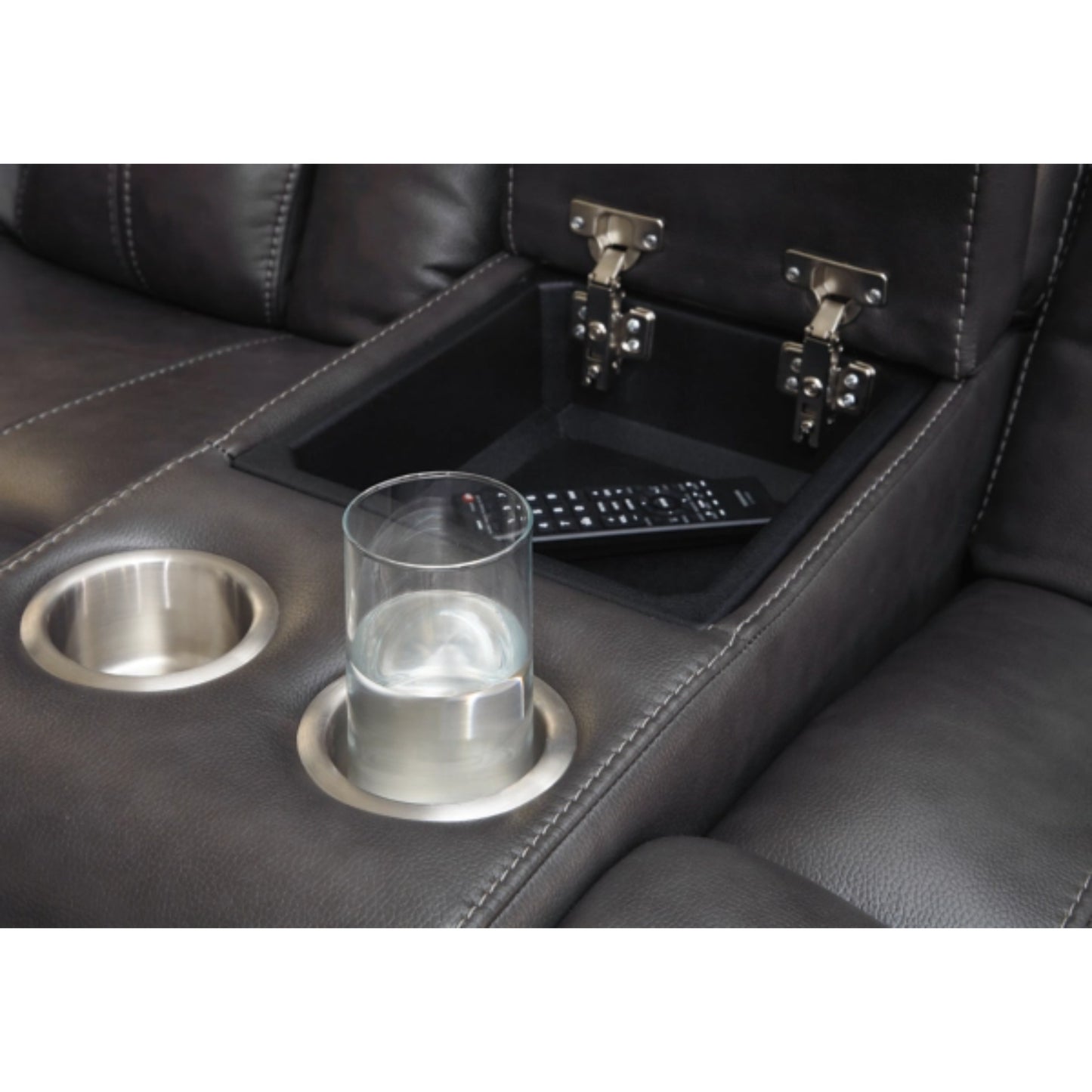 Turbulance Power REC Loveseat/CON/ADJ HDRST - Quarry