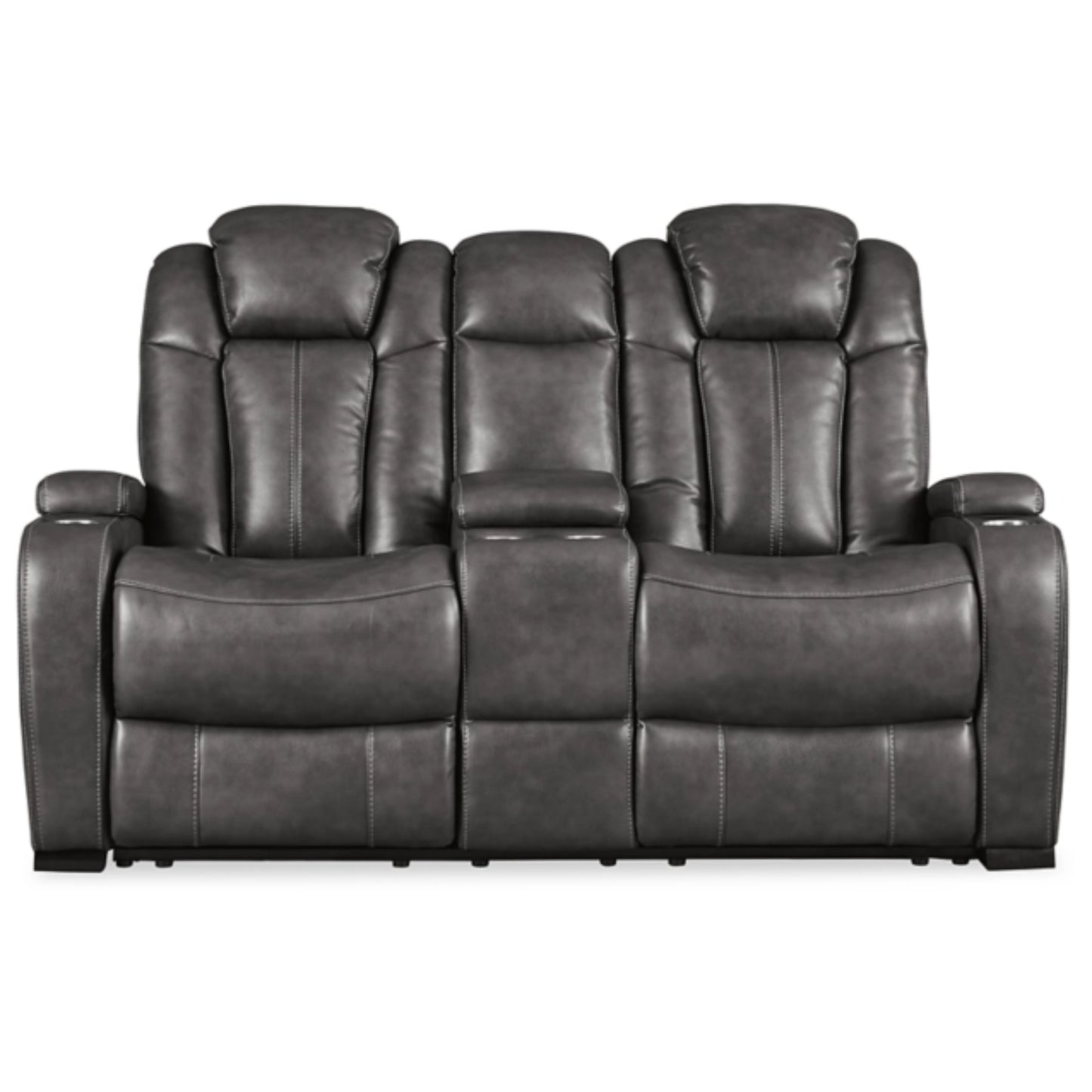 Turbulance Power REC Loveseat/CON/ADJ HDRST - Quarry