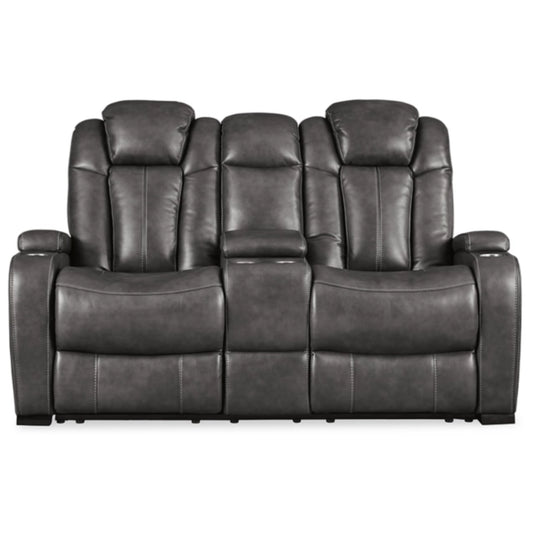 Turbulance Power REC Loveseat/CON/ADJ HDRST - Quarry
